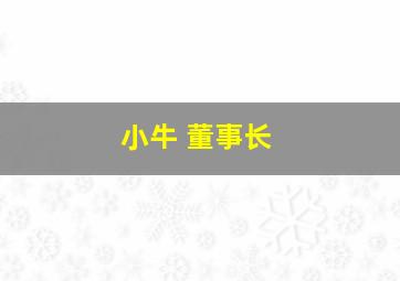 小牛 董事长